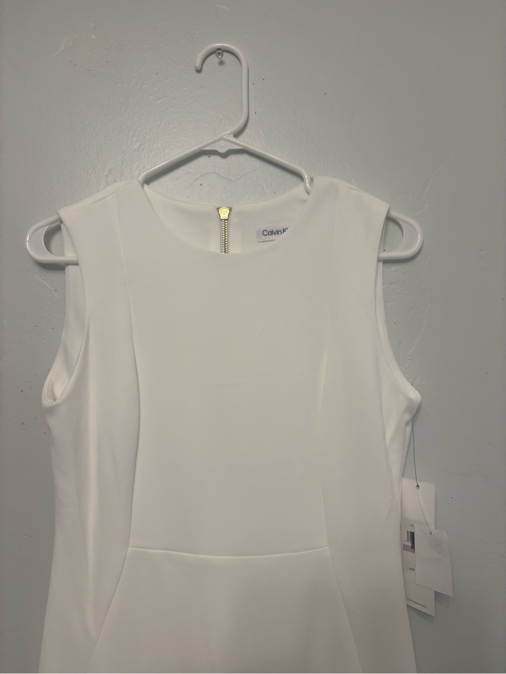 Calvin Klein White Sleeveless Sheath Dress - Picture 5 of 9